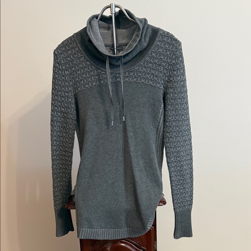 Eddie Bauer Women's Gray Cowl Neck Sweater